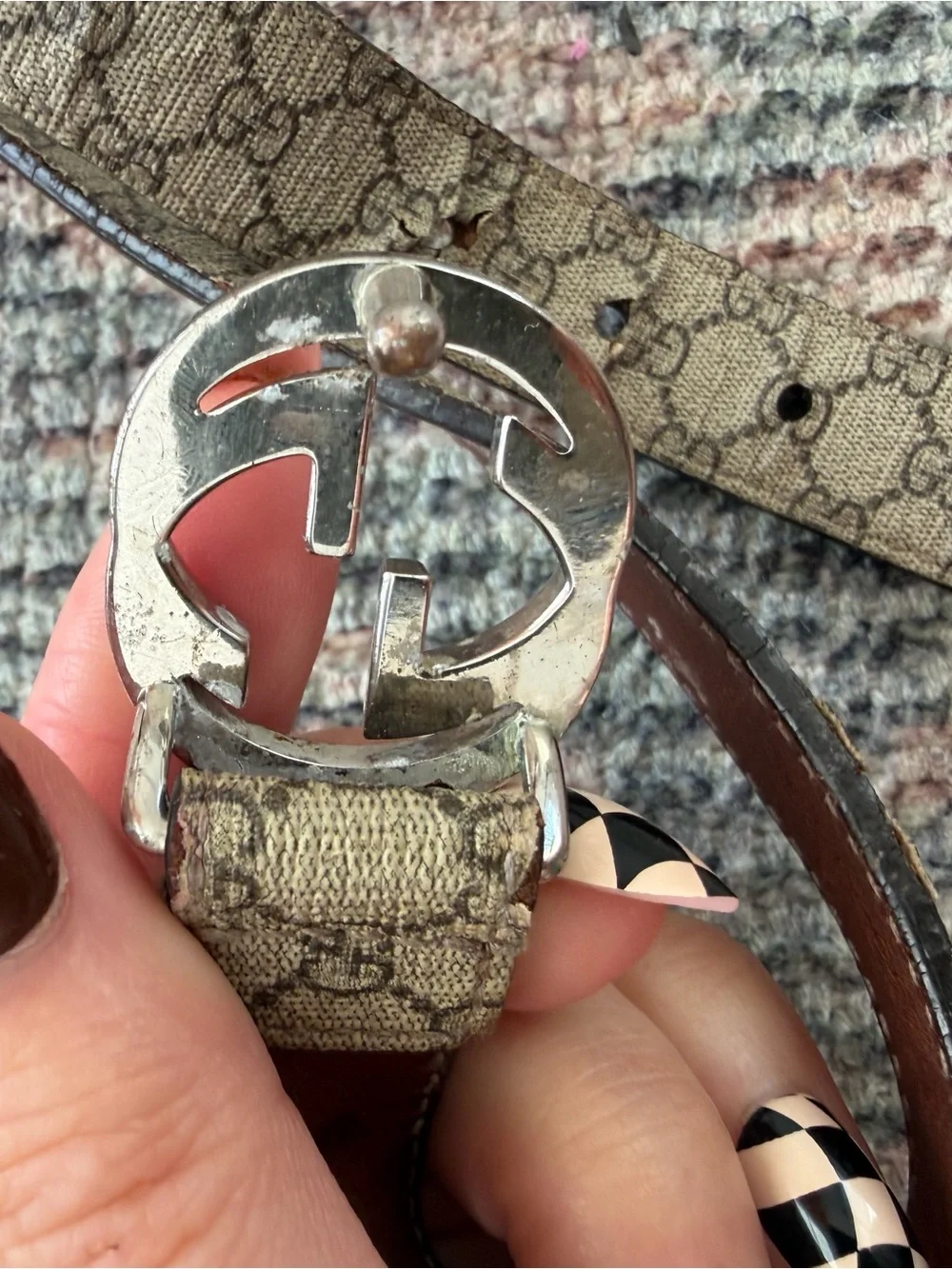 Authentic Gucci Kids GG Supreme Belt Size L Interlocking G LegitGrails Auth